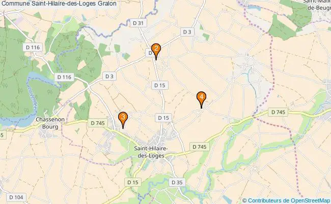 plan Commune Saint-Hilaire-des-Loges Associations commune Saint-Hilaire-des-Loges : 3 associations