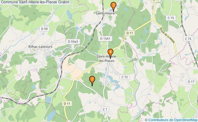 plan Commune Saint-Hilaire-les-Places Associations commune Saint-Hilaire-les-Places : 3 associations