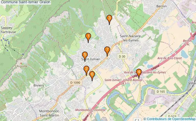 plan Commune Saint-Ismier Associations commune Saint-Ismier : 5 associations