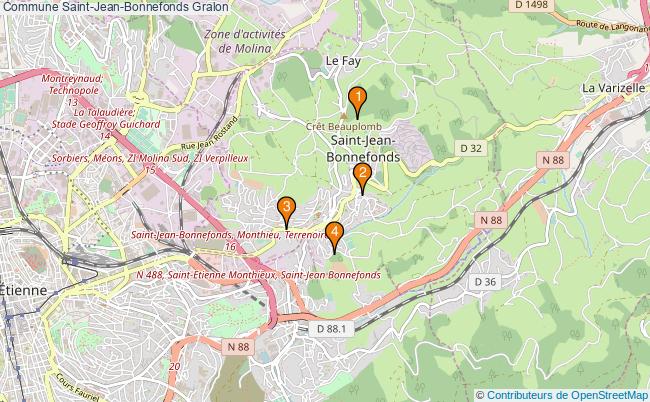 plan Commune Saint-Jean-Bonnefonds Associations commune Saint-Jean-Bonnefonds : 4 associations