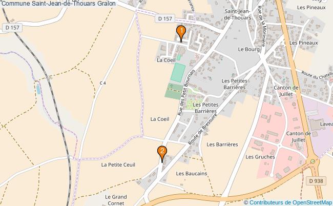 plan Commune Saint-Jean-de-Thouars Associations commune Saint-Jean-de-Thouars : 2 associations