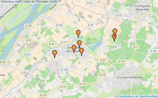 plan Commune Saint-Julien-de-Concelles Associations commune Saint-Julien-de-Concelles : 9 associations