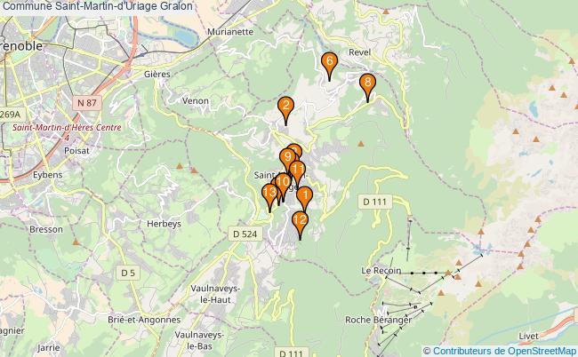 plan Commune Saint-Martin-d'Uriage Associations commune Saint-Martin-d'Uriage : 17 associations