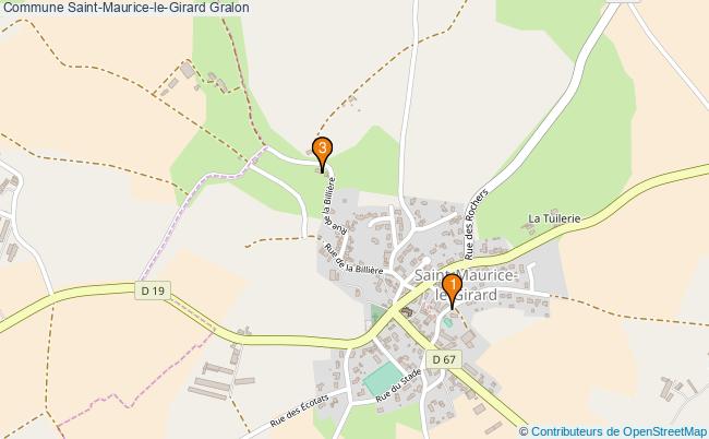 plan Commune Saint-Maurice-le-Girard Associations commune Saint-Maurice-le-Girard : 3 associations