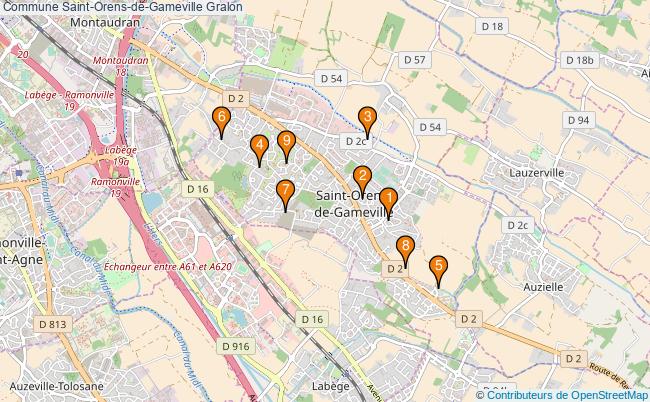 plan Commune Saint-Orens-de-Gameville Associations commune Saint-Orens-de-Gameville : 8 associations