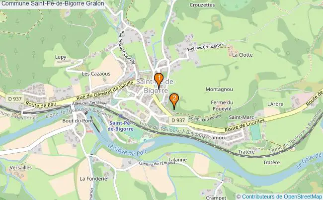 plan Commune Saint-Pé-de-Bigorre Associations commune Saint-Pé-de-Bigorre : 2 associations