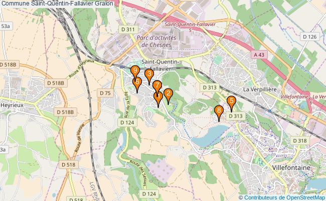 plan Commune Saint-Quentin-Fallavier Associations commune Saint-Quentin-Fallavier : 11 associations
