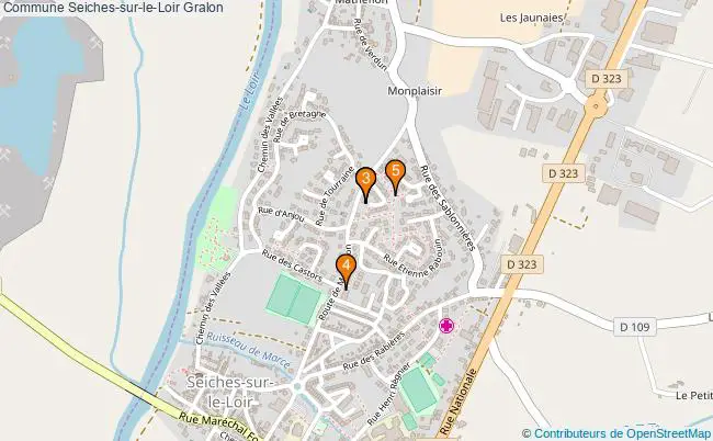 plan Commune Seiches-sur-le-Loir Associations commune Seiches-sur-le-Loir : 5 associations