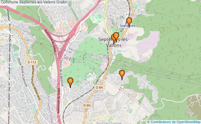 plan Commune Septèmes-les-Vallons Associations commune Septèmes-les-Vallons : 6 associations
