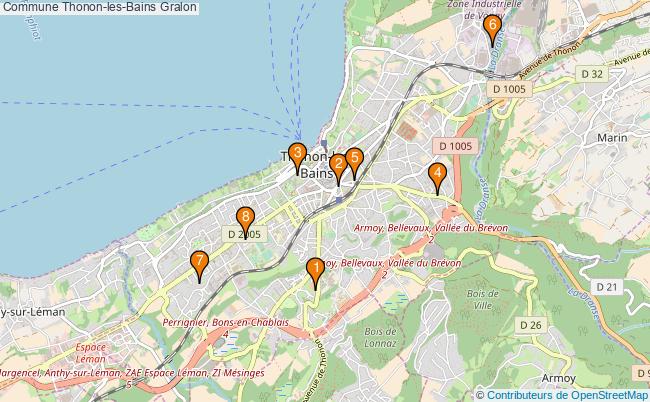 plan Commune Thonon-les-Bains Associations commune Thonon-les-Bains : 8 associations