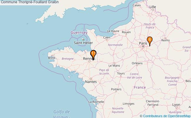 plan Commune Thorigné-Fouillard Associations commune Thorigné-Fouillard : 14 associations