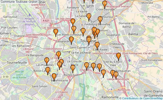 plan Commune Toulouse Associations commune Toulouse : 80 associations