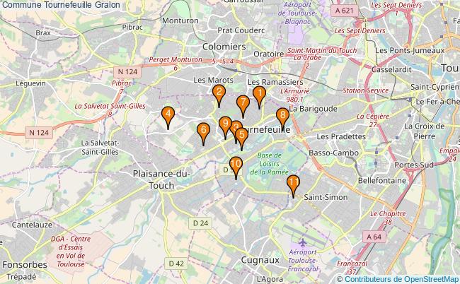 plan Commune Tournefeuille Associations commune Tournefeuille : 17 associations