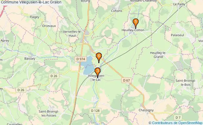 plan Commune Villegusien-le-Lac Associations commune Villegusien-le-Lac : 6 associations