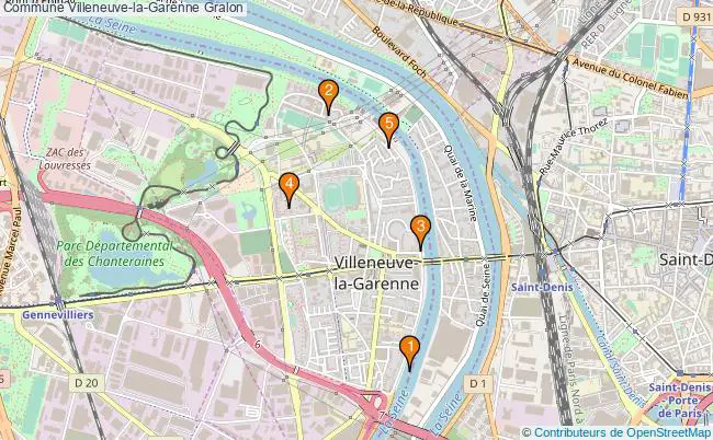 plan Commune Villeneuve-la-Garenne Associations commune Villeneuve-la-Garenne : 7 associations