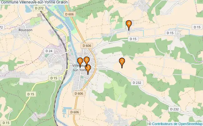 plan Commune Villeneuve-sur-Yonne Associations commune Villeneuve-sur-Yonne : 7 associations