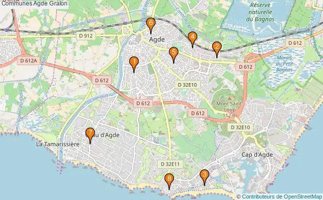 plan Communes Agde Associations communes Agde : 10 associations