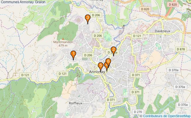 plan Communes Annonay Associations communes Annonay : 6 associations