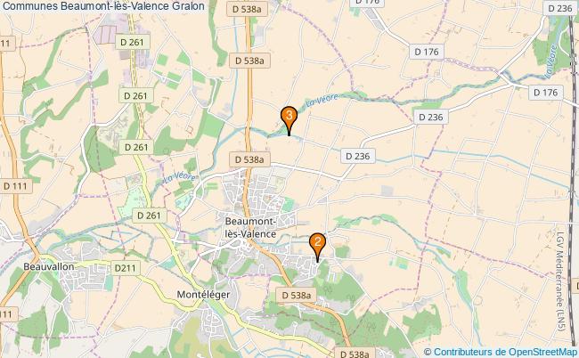 plan Communes Beaumont-lès-Valence Associations communes Beaumont-lès-Valence : 3 associations
