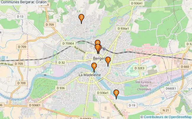 plan Communes Bergerac Associations communes Bergerac : 10 associations