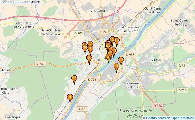 plan Communes Blois Associations communes Blois : 25 associations