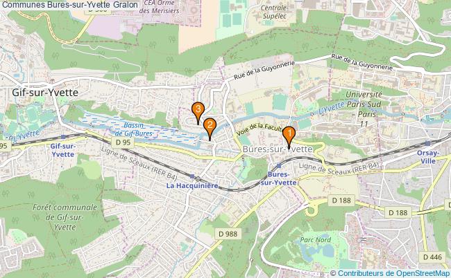 plan Communes Bures-sur-Yvette Associations communes Bures-sur-Yvette : 3 associations
