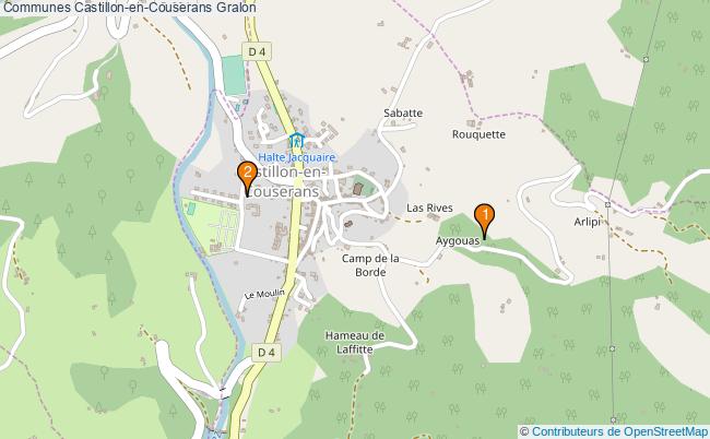 plan Communes Castillon-en-Couserans Associations communes Castillon-en-Couserans : 3 associations
