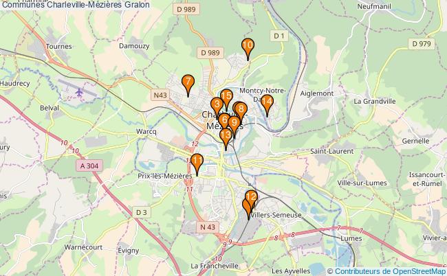 plan Communes Charleville-Mézières Associations communes Charleville-Mézières : 15 associations