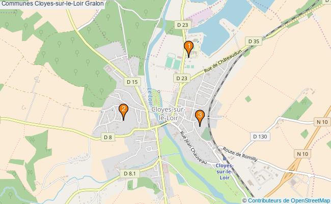 plan Communes Cloyes-sur-le-Loir Associations communes Cloyes-sur-le-Loir : 4 associations