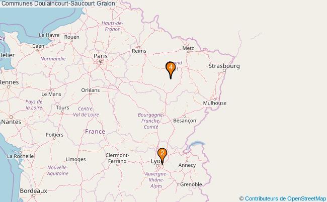 plan Communes Doulaincourt-Saucourt Associations communes Doulaincourt-Saucourt : 4 associations