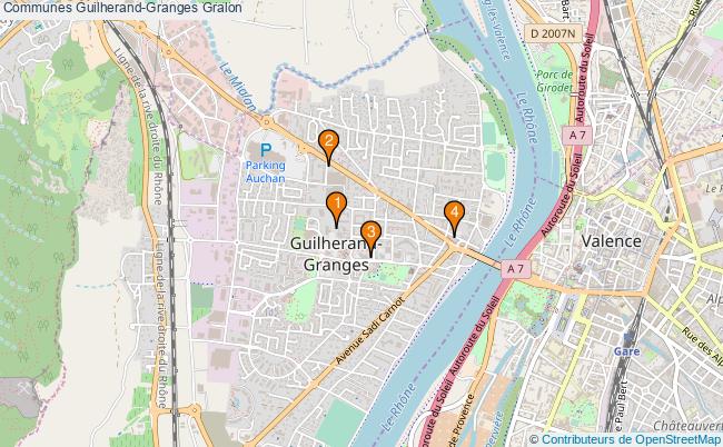 plan Communes Guilherand-Granges Associations communes Guilherand-Granges : 3 associations
