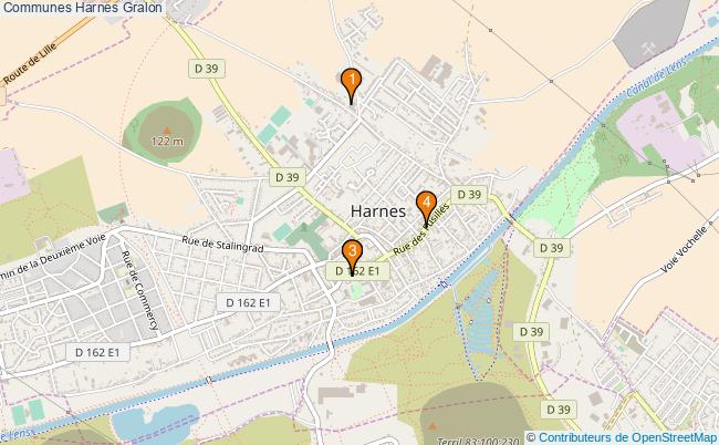 plan Communes Harnes Associations communes Harnes : 5 associations