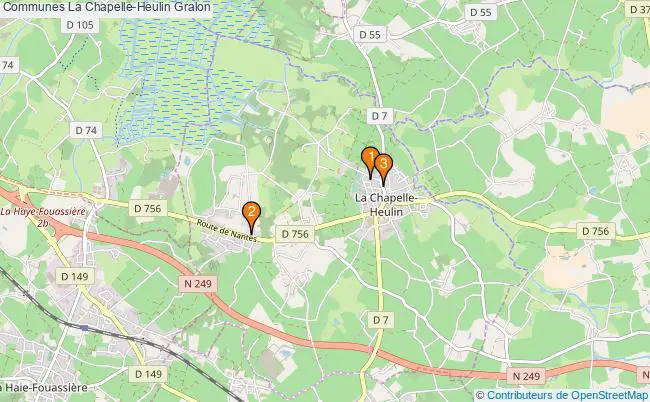 plan Communes La Chapelle-Heulin Associations communes La Chapelle-Heulin : 4 associations