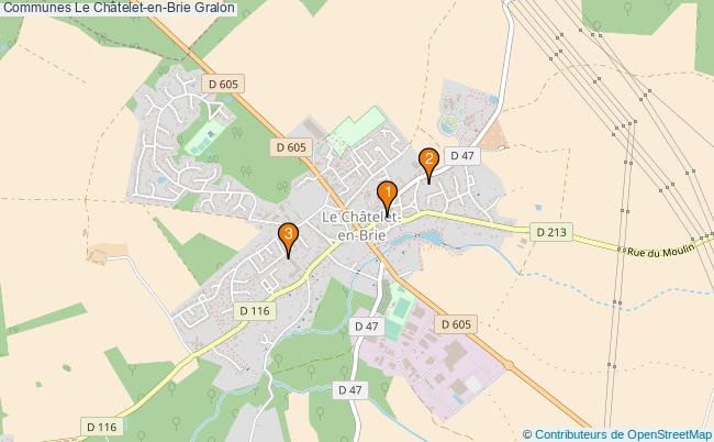 plan Communes Le Châtelet-en-Brie Associations communes Le Châtelet-en-Brie : 3 associations