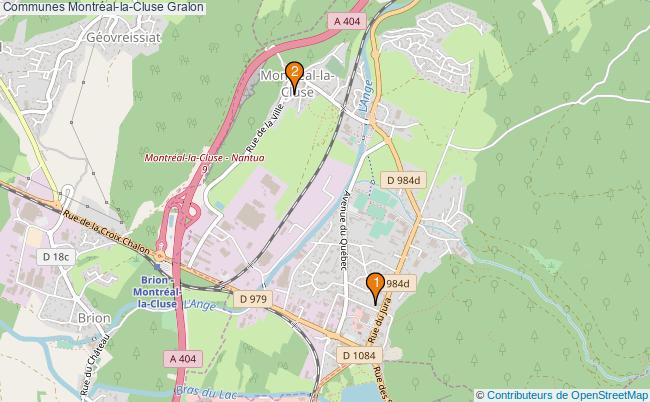 plan Communes Montréal-la-Cluse Associations communes Montréal-la-Cluse : 2 associations