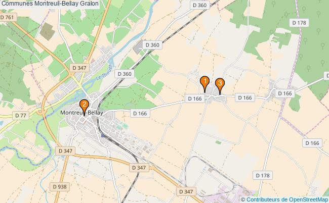 plan Communes Montreuil-Bellay Associations communes Montreuil-Bellay : 4 associations
