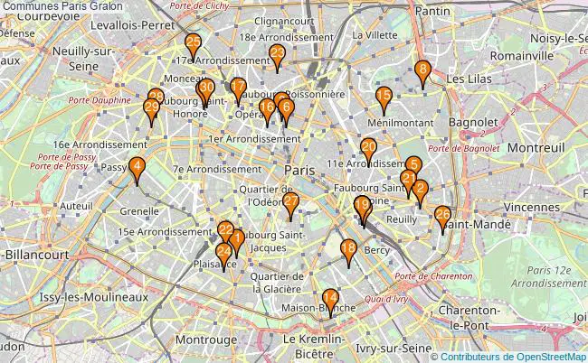 plan Communes Paris Associations communes Paris : 708 associations