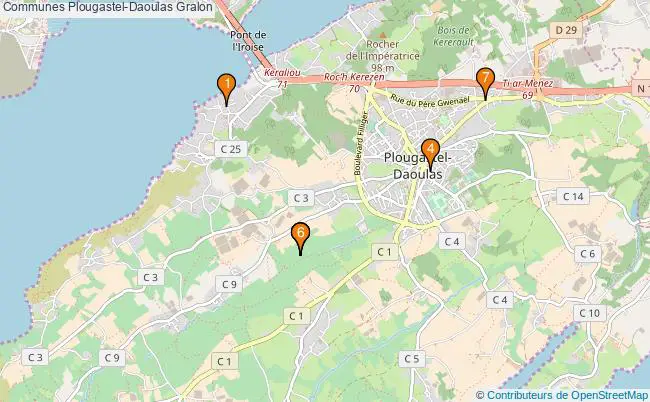 plan Communes Plougastel-Daoulas Associations communes Plougastel-Daoulas : 6 associations