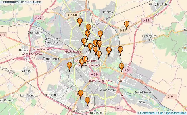 plan Communes Reims Associations communes Reims : 21 associations