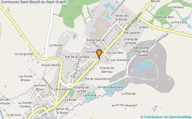 plan Communes Saint-Benoît-du-Sault Associations communes Saint-Benoît-du-Sault : 2 associations