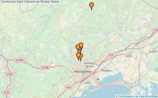 plan Communes Saint-Clément-de-Rivière Associations communes Saint-Clément-de-Rivière : 7 associations