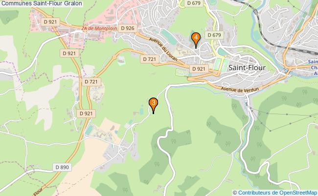 plan Communes Saint-Flour Associations communes Saint-Flour : 4 associations