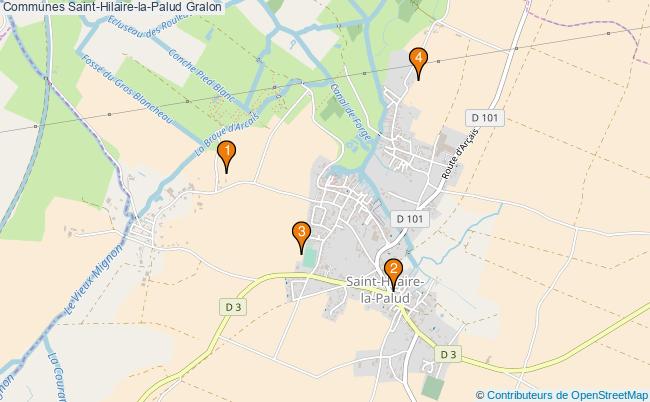 plan Communes Saint-Hilaire-la-Palud Associations communes Saint-Hilaire-la-Palud : 5 associations