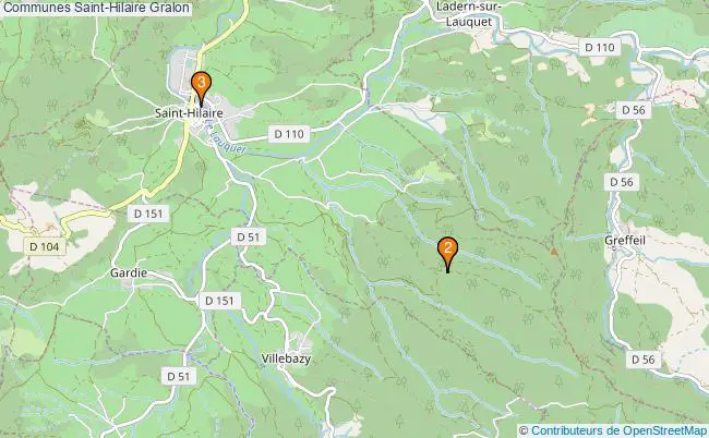 plan Communes Saint-Hilaire Associations communes Saint-Hilaire : 3 associations