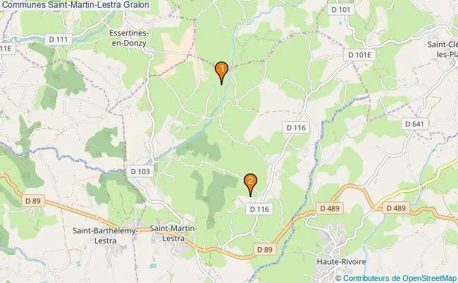 plan Communes Saint-Martin-Lestra Associations communes Saint-Martin-Lestra : 2 associations