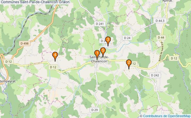 plan Communes Saint-Pal-de-Chalencon Associations communes Saint-Pal-de-Chalencon : 6 associations