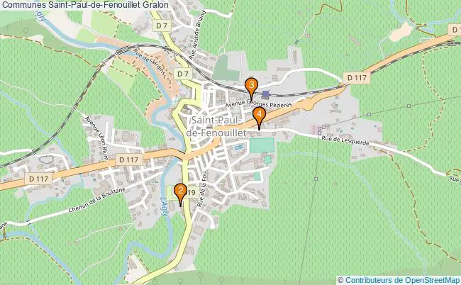plan Communes Saint-Paul-de-Fenouillet Associations communes Saint-Paul-de-Fenouillet : 3 associations
