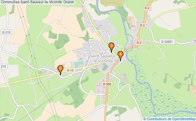plan Communes Saint-Sauveur-le-Vicomte Associations communes Saint-Sauveur-le-Vicomte : 4 associations