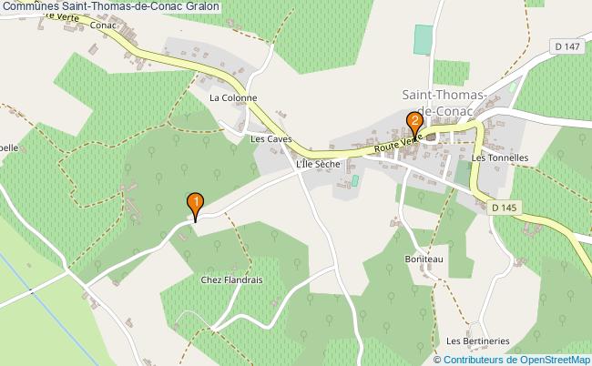 plan Communes Saint-Thomas-de-Conac Associations communes Saint-Thomas-de-Conac : 2 associations