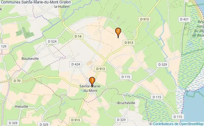 plan Communes Sainte-Marie-du-Mont Associations communes Sainte-Marie-du-Mont : 2 associations
